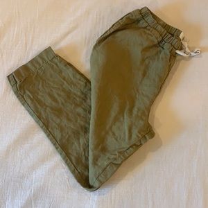 NotPerfectLinen Athens pant, S/M, olive